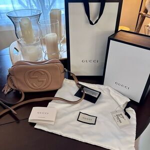 Gucci Blush Leather Crossbody Bag
